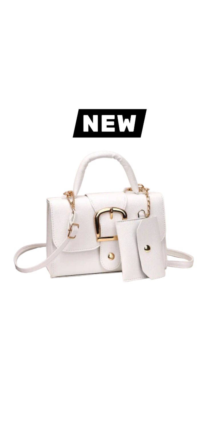 SAC à main carré bandoulière fermeture bouton poussoir - photo numéro 6