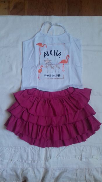1 ensemble jupe et débardeur fille 4 ans 