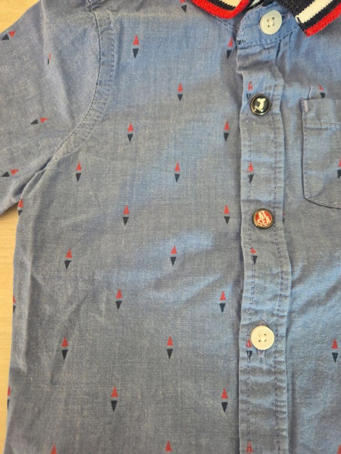Chemise manches longues ikks 6 mois - photo numéro 2