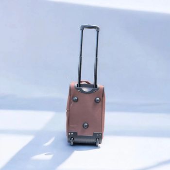Sac à roulettes marron taille S 50x31x28 cm