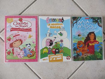 DVD dessins animés enfant Barbapapa, Charlotte aux Fraises, Mia et le Migou