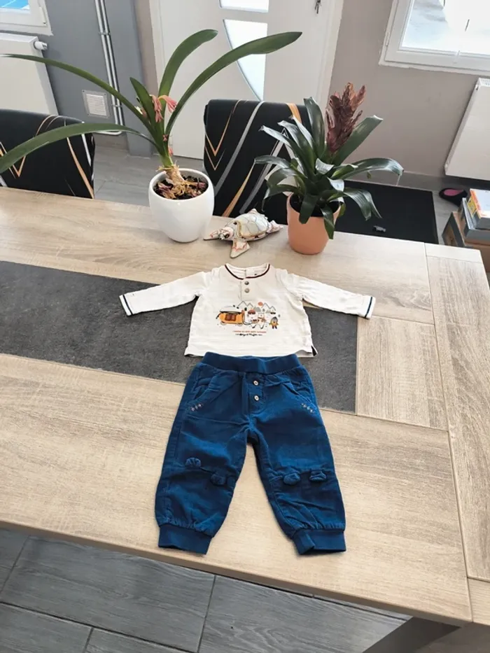 Ensemble 2 pièces garçon 12 mois sergent major