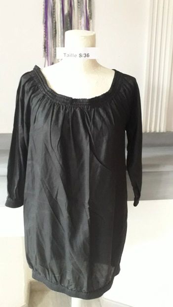 Blouse tunique coton noir Taille S/36