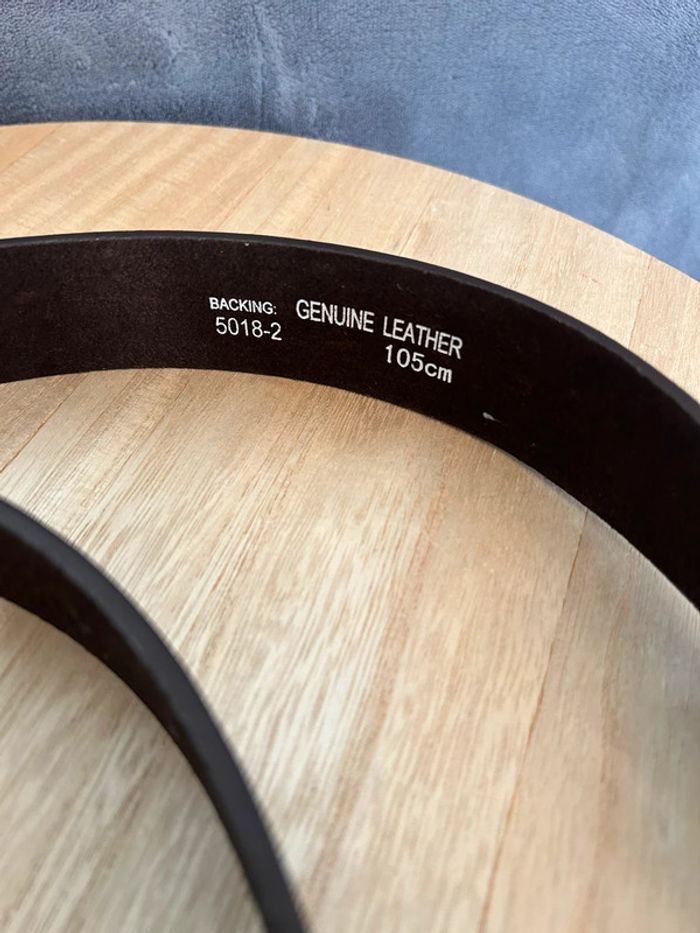 Ceinture véritable cuir 105 cm neuve avec etiquette - photo numéro 4