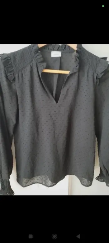 Blouse noire plumetis Pimkie 36