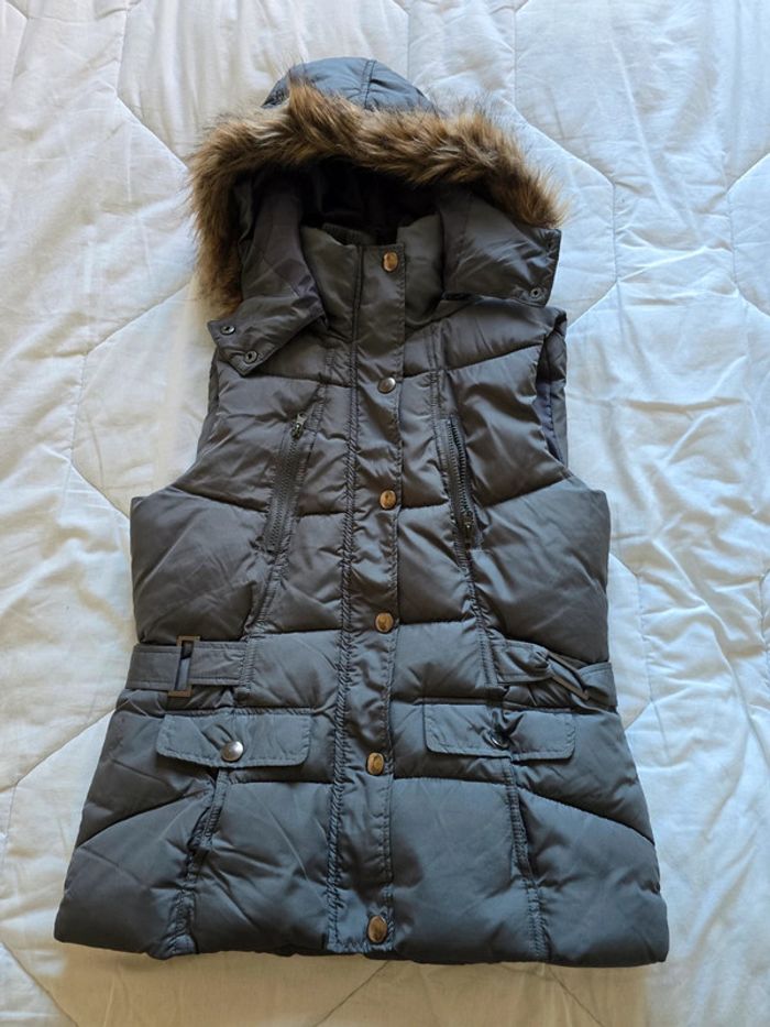 🌟 Doudoune sans manche grisr Best Mountain femme - Taille M 🌟