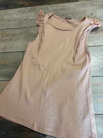 Débardeur rose pale vertbaudet 42/44 volants