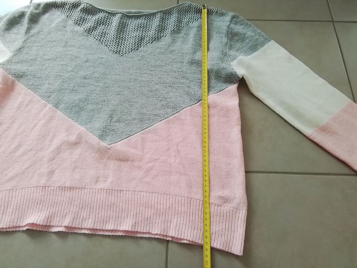 Pull femme T :42 rose et gris - photo numéro 3