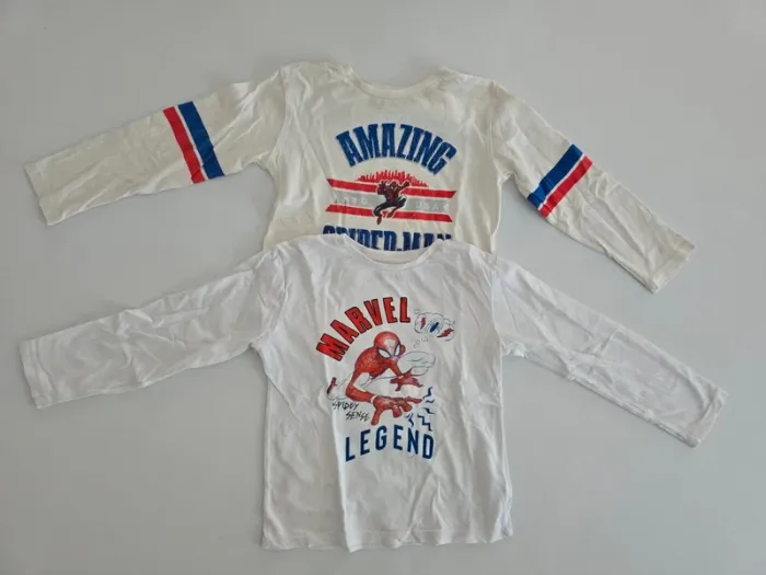 Lot de 2 tee shirt manches longues spiderman