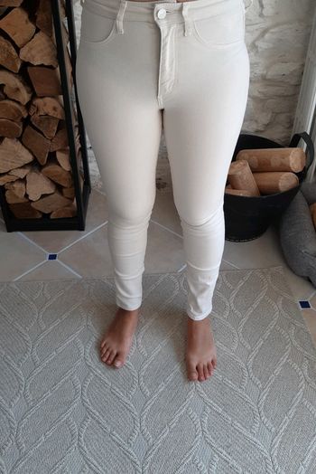 Pantalon skinny Kiabi blanc 36