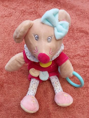 Peluche pantin d'activités Souris Rosie- Baby Nat