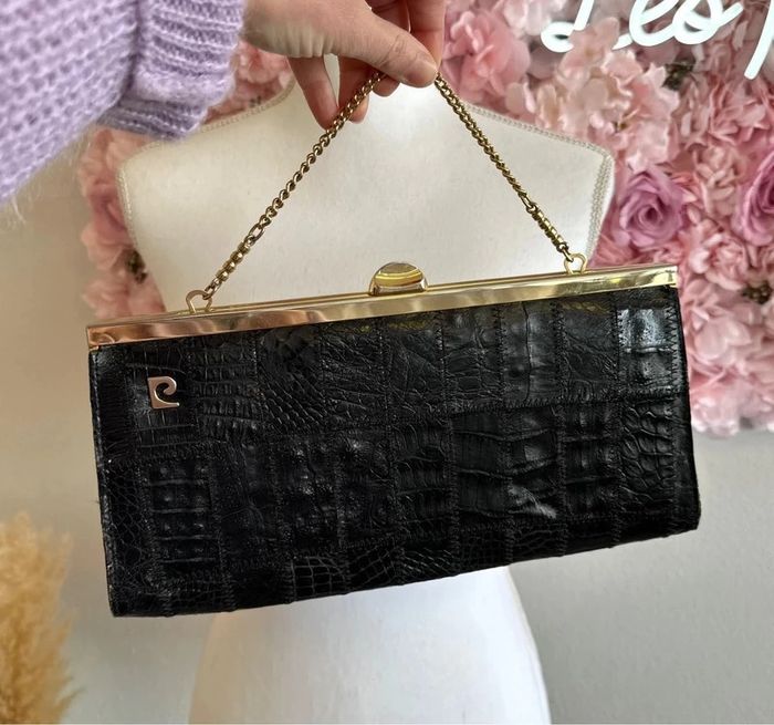 Magnifique pochette vintage Pierre Cardin en cuir reptile des années 1970 - photo numéro 4