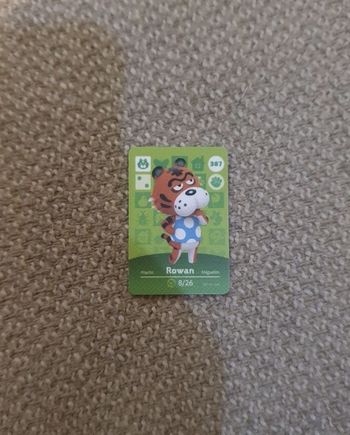 Mini Carte Amiibo NFC Animal Crossing Nintendo Rowan Martin