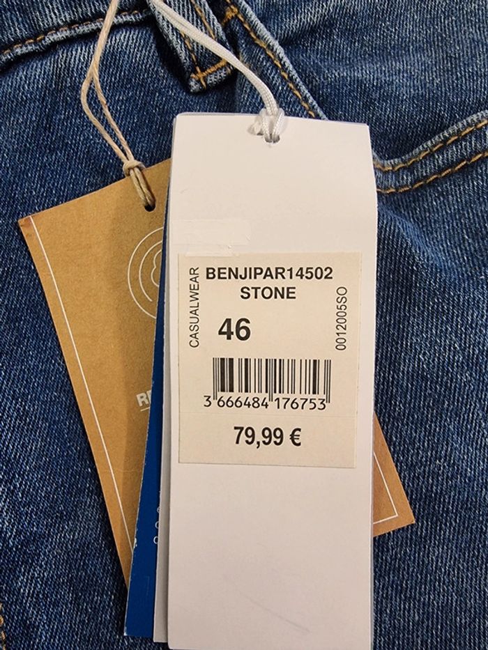 TBS Jean Homme coton recyclé indigo Benjipar * taille 46 * - photo numéro 7