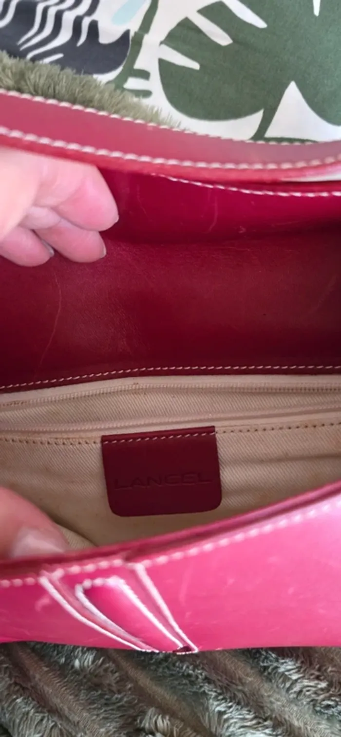Sac porté épaule Lancel vintage cuir à rénover - photo numéro 4