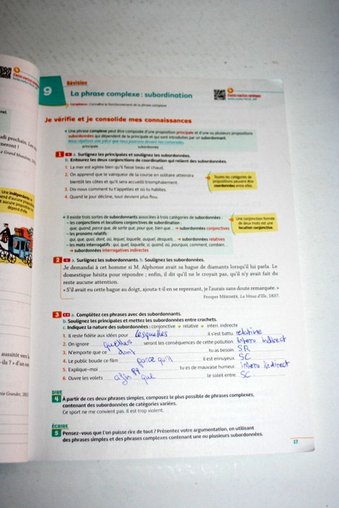 La Grammaire par les exercices 3e / Cahier de l'élève, de chez Bordas, conforme aux instructions off - photo numéro 4