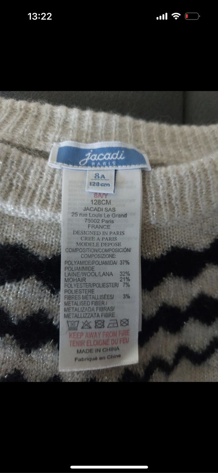 Pull Jacadi taille 8 ans - photo numéro 3