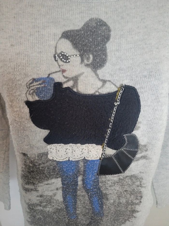 Pull gris Bréal - photo numéro 3