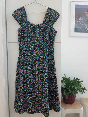 Robe vintage fleurie en coton