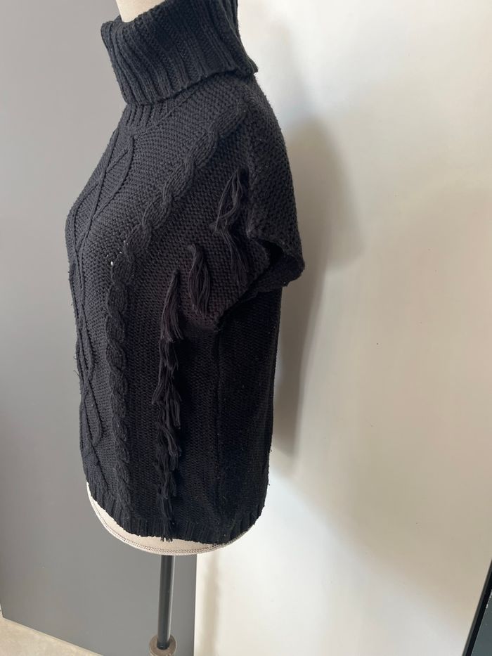 Pull à col roulé sans manches noir Taille 12 ans en BEG - photo numéro 2