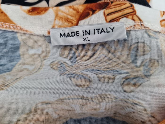 T-Shirt Blanc Noir Imprimé Tigre Chaines Dorés - photo numéro 8