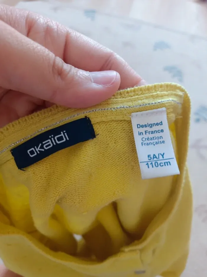 Gilet boléro jaune Okaïdi 5 ans - photo numéro 4