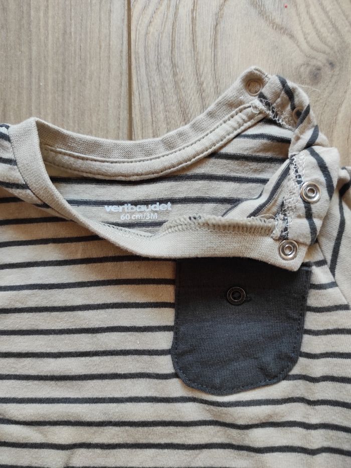 T-shirt manches longues 3 mois Vertbaudet - photo numéro 3