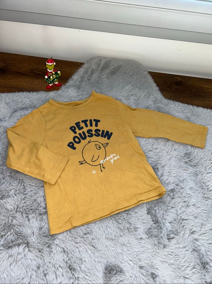 Haut manches longues jaune poussin - 24 mois - Kiabi