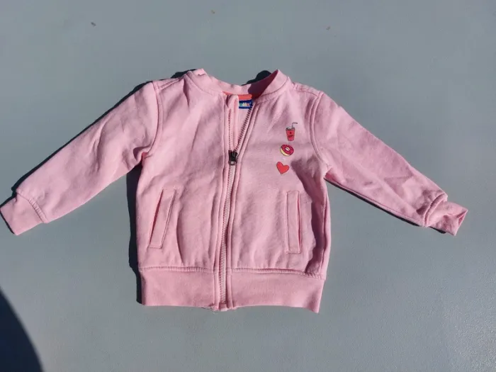 Veste zippée rose