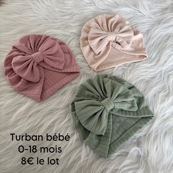 Lot de 3 turbans 0-18 mois