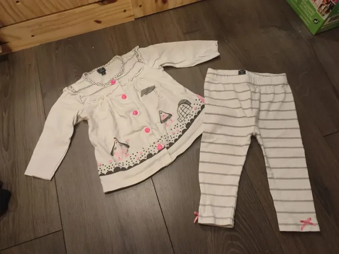 Ensemble t-shirt et leggings terre de marins 9 mois