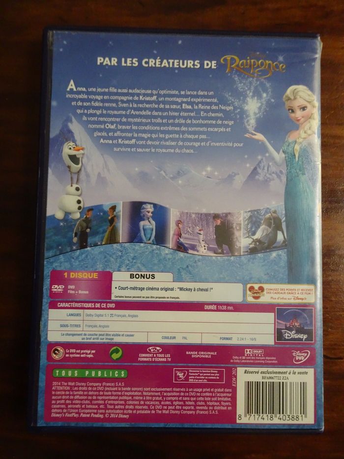 DVD La reine des Neiges DISNEY Classique - photo numéro 2