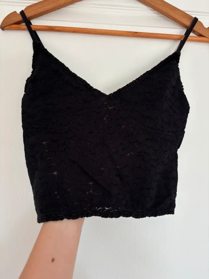 Débardeur court dentelle noir Pimkie taille XS - photo numéro 2