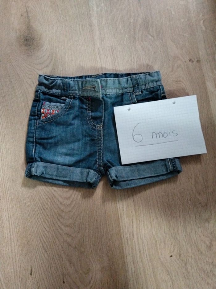 Short jean fin taille 6 mois