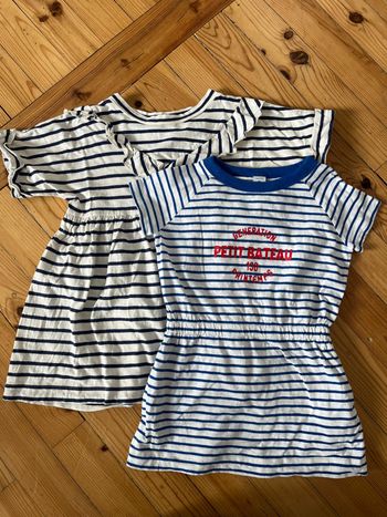Robes rayées Petit Bateau 5 ans