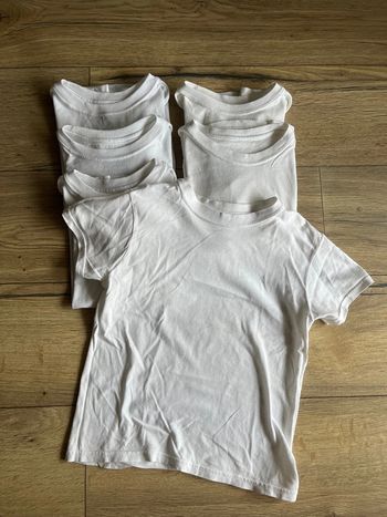 Lot teeshirt blanc basic 6 ans