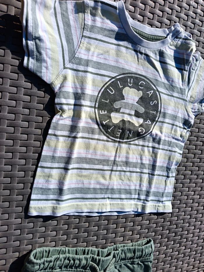 Ensemble 24 mois 2 ans bebe garçon short tee shirt haut lulu castagnette - photo numéro 4