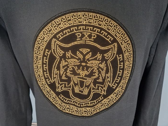 Sweat col rond léger / crewneck projet x paris homme noir / taille M brodé (474) - photo numéro 3