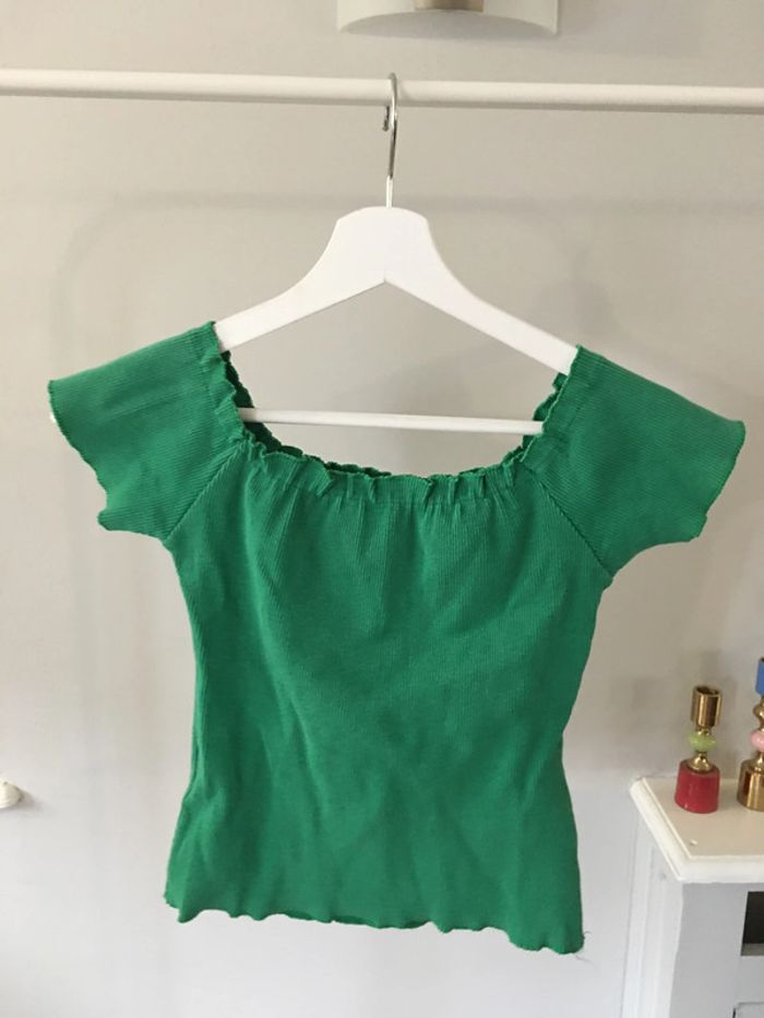 Top vert élastique taille S - photo numéro 3