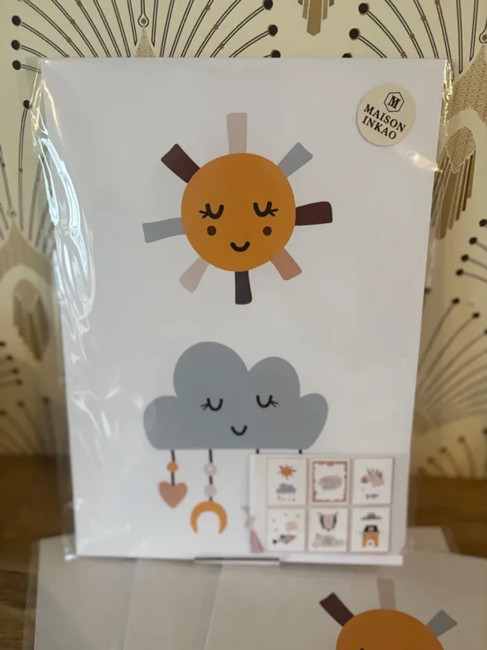 Affiches “Welcome Baby Girl” pour chambre enfant