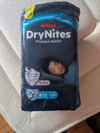 Couches drynites  garcon 8-13 ans 30-48 kilos
