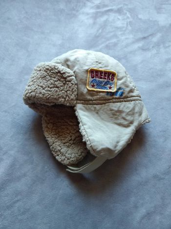 Bonnet chaud doublé avec attache scratch Garçon 6/12 mois Creeks 45/47