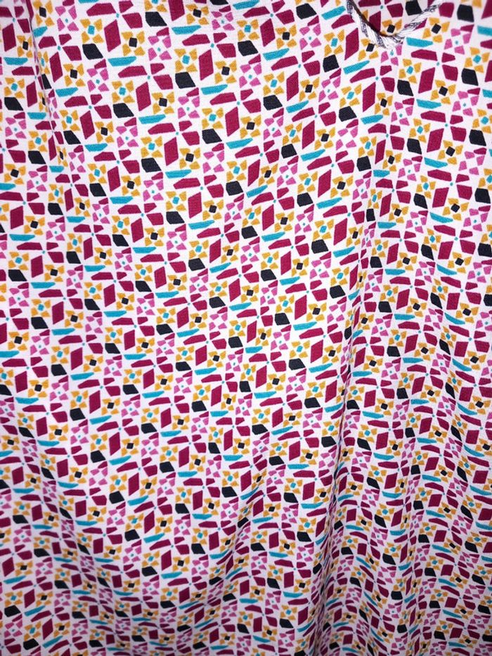 Blouse chemisier à motifs colorés Taille S excellent état - photo numéro 2