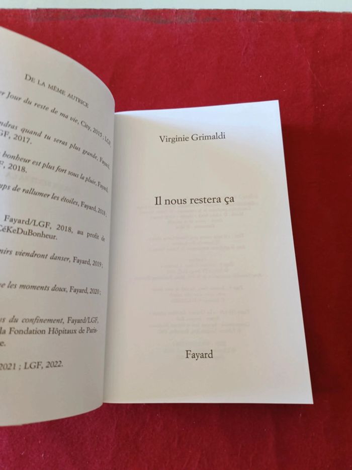 Il nous restera que ça " Virginie Grimaldi " Fayard - photo numéro 7