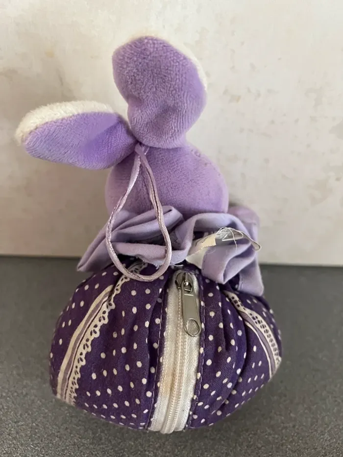 Lot de 2 aumônières lavande lapin et ourson porte clé Esprit Provence - photo numéro 4