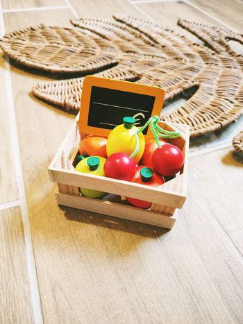 🍏Dinette petite cagette de fruits en bois marque Janod