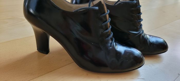 Bottines à talons Fratelli Rossetti cuir verni noir - photo numéro 2