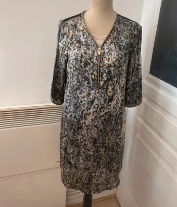 One step Robe fluide imprimer léopard femme Taille 38