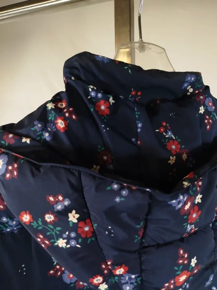 Doudoune creeks bleu marine à fleur T40 Taille L A833 - photo numéro 11