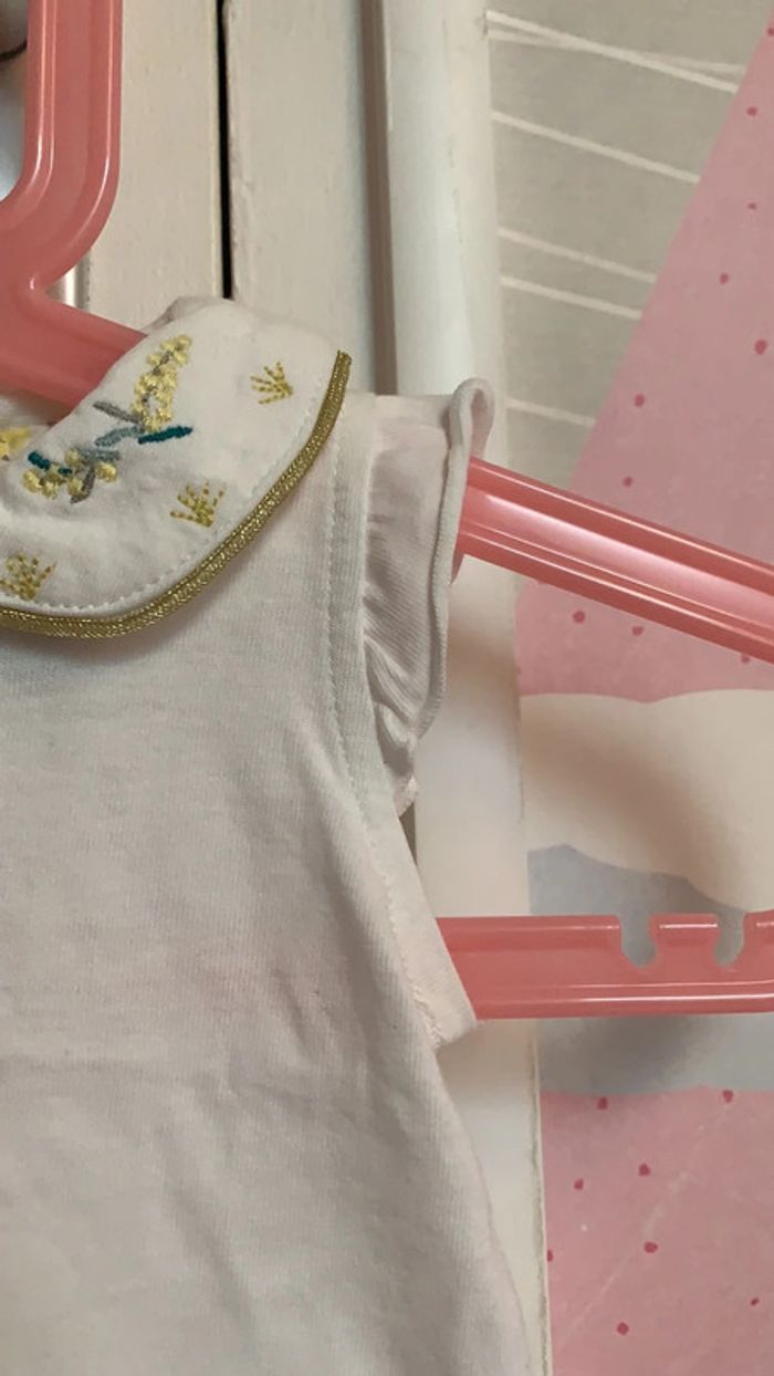 Tee-shirt MC Sergent Major Crème et Jaune 1M - photo numéro 3